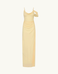 With Harper Lu Draped Gown in Lemon
