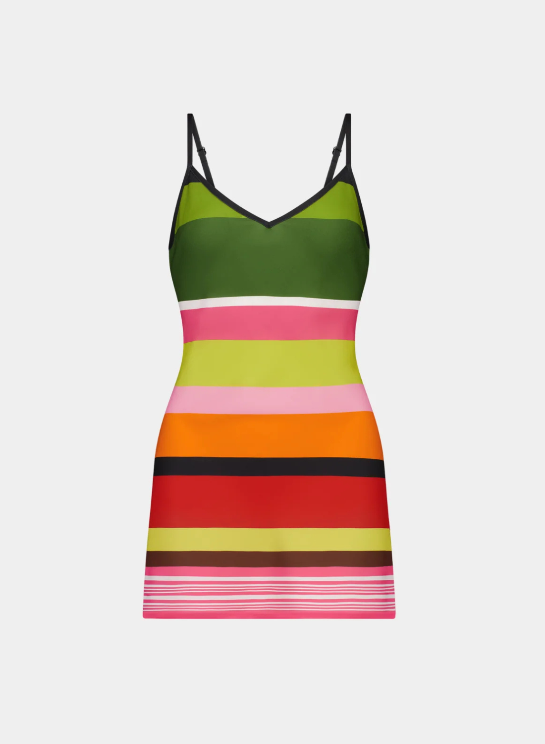 With Harper Lu Stripe Bias Mini Dress in Emerald Stripe // COMING SOON