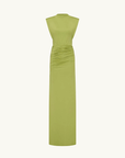 With Harper Lu Structured Shoulder Gown in Emerald