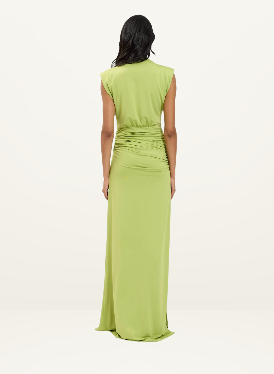With Harper Lu Structured Shoulder Gown in Emerald