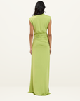 With Harper Lu Structured Shoulder Gown in Emerald