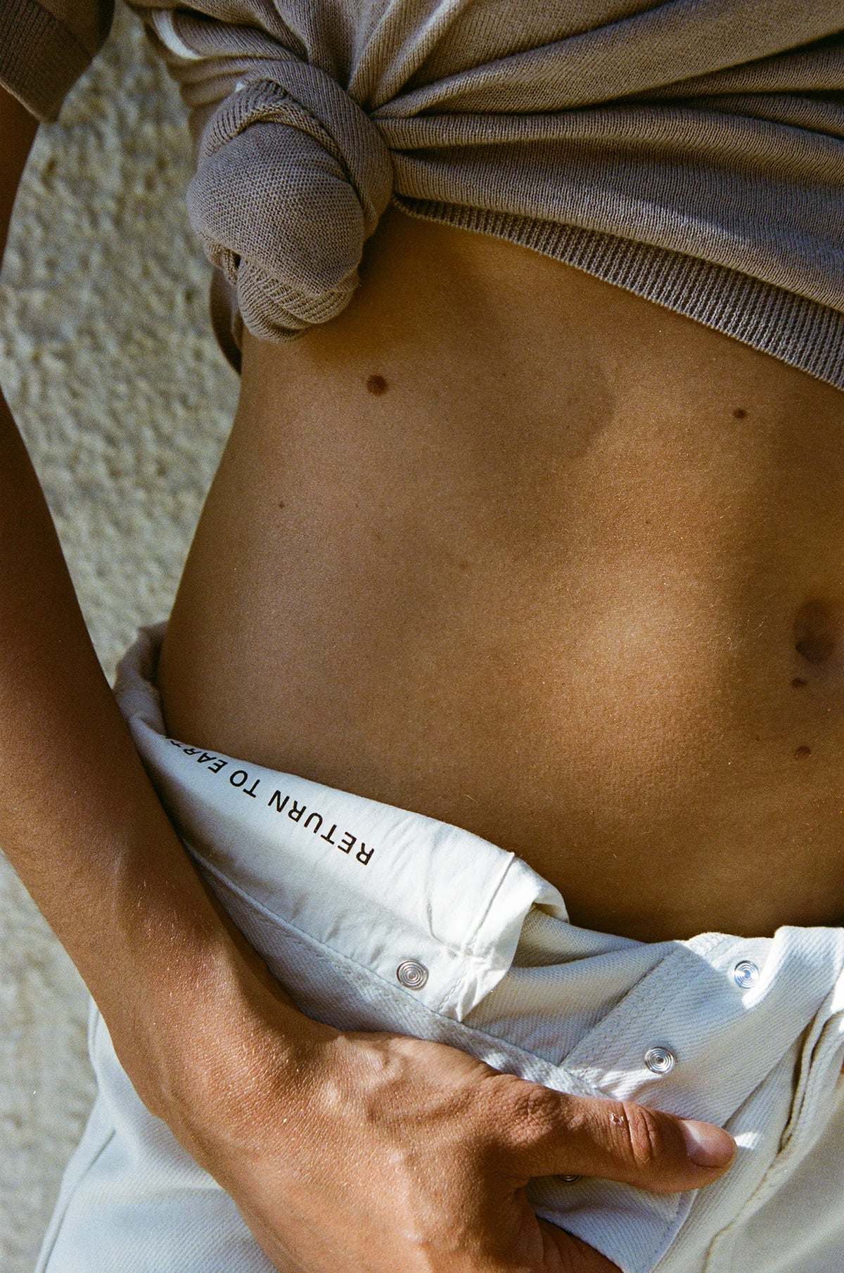 Nagnata Vegetable Dye Bermuda Short in Bone White