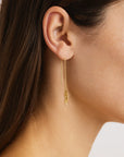 By Charlotte Awaken Thread Earrings in Gold