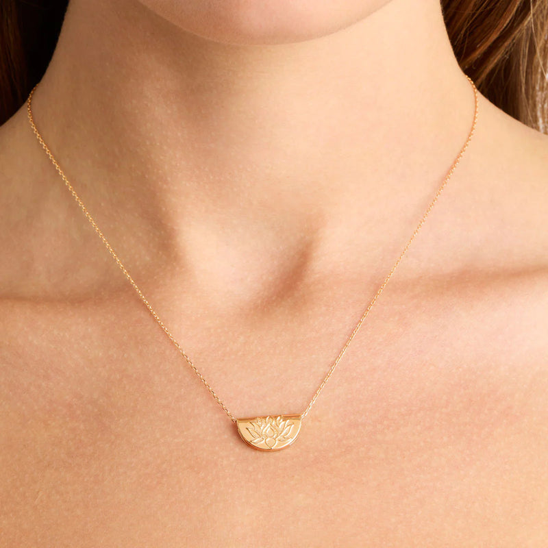 Lotus Short Necklace GOLD By Charlotte-By Charlotte-Frolic Girls