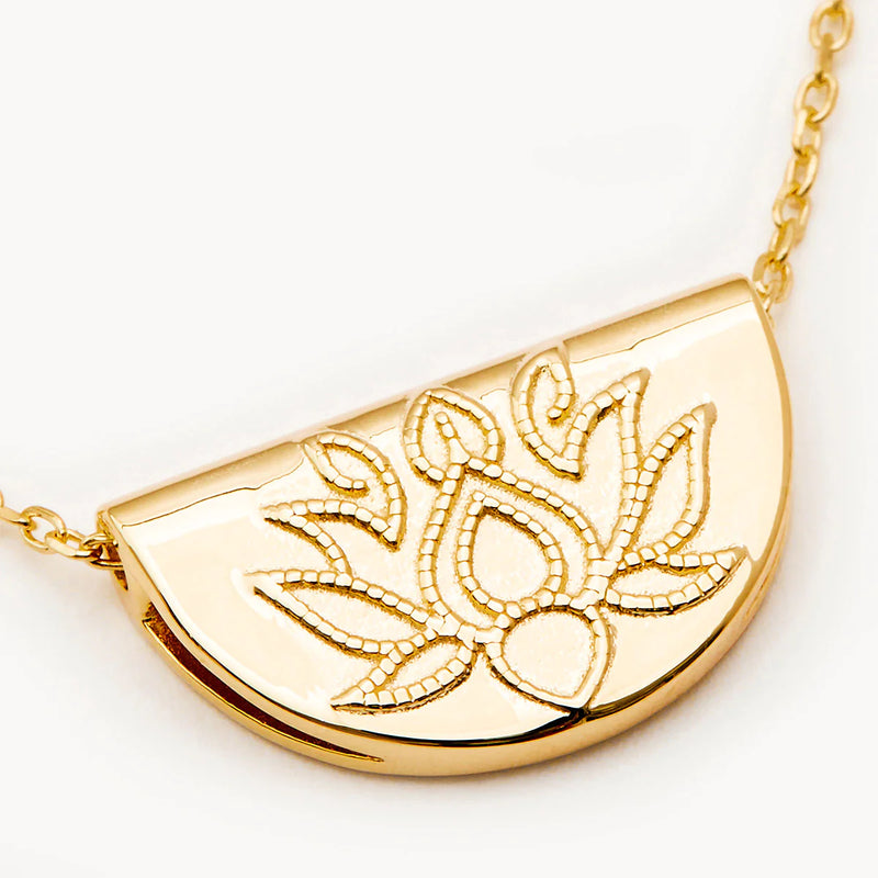 Lotus Short Necklace GOLD By Charlotte-By Charlotte-Frolic Girls