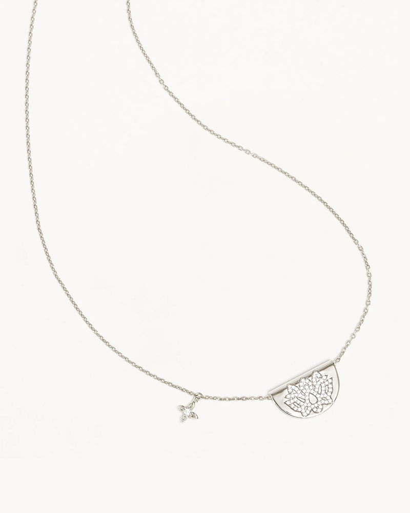 Live In Light Lotus Necklace SILVER By Charlotte-By Charlotte-Frolic Girls