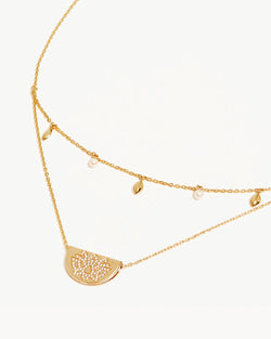 Live In Peace Lotus Necklace GOLD By Charlotte-By Charlotte-Frolic Girls