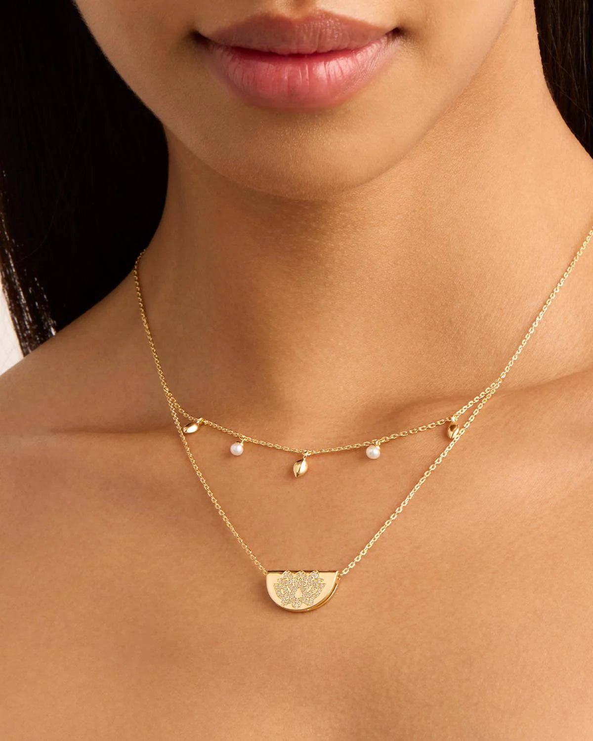 Live In Peace Lotus Necklace GOLD By Charlotte-By Charlotte-Frolic Girls