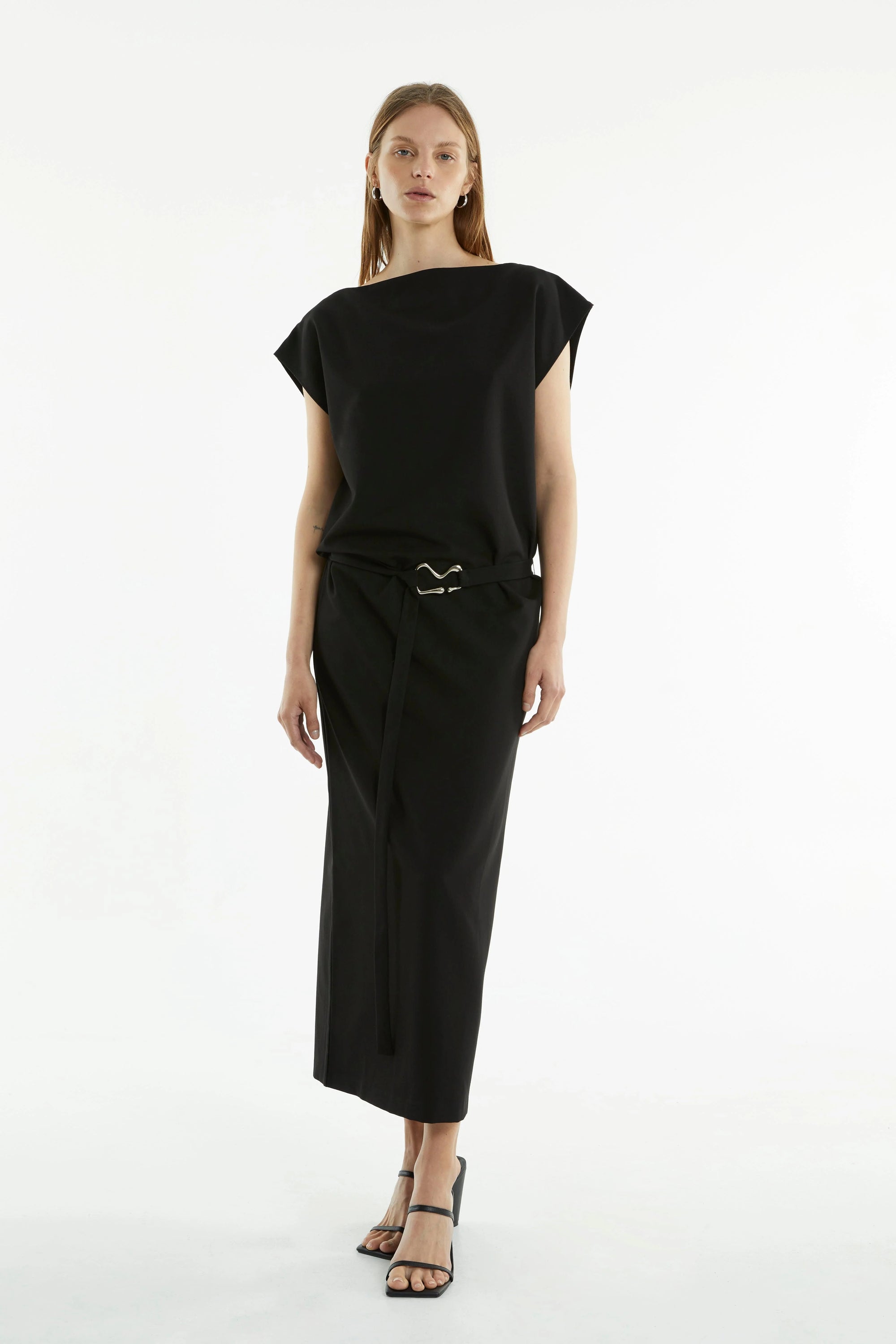 Paradigm Belted Maxi Dress BLACK Third Form-Third Form-Frolic Girls