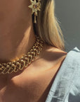 Luv Aj Metal Lace Choker Necklace GOLD