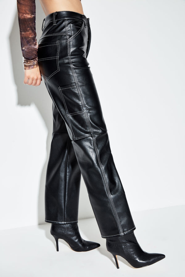 Callie Leather Trouser BLACK-Ducie-Frolic Girls