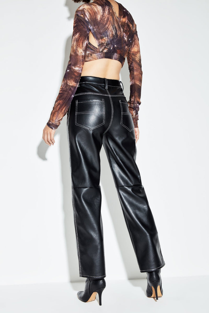 Callie Leather Trouser BLACK – Frolic Girls