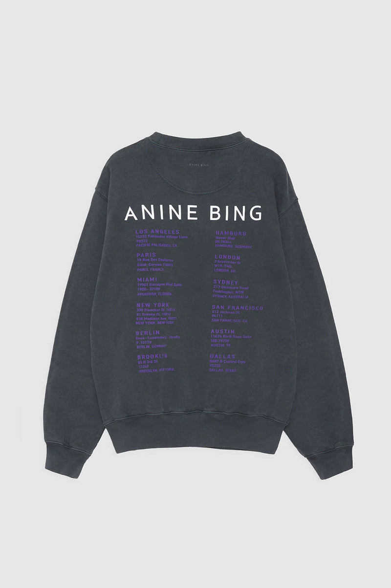 Ramona Sweatshirt STARDUST WASHED BLACK Anine Bing-Anine Bing-Frolic Girls