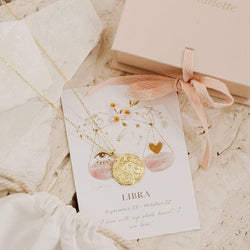 Libra Zodiac Necklace GOLD-By Charlotte-Frolic Girls