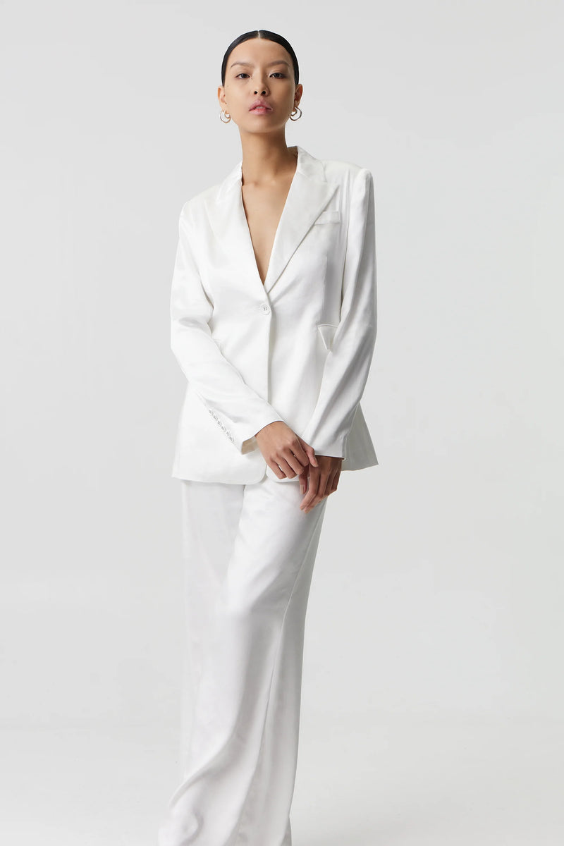 Satin Tailored Blazer WHITE Third Form-Third Form-Frolic Girls