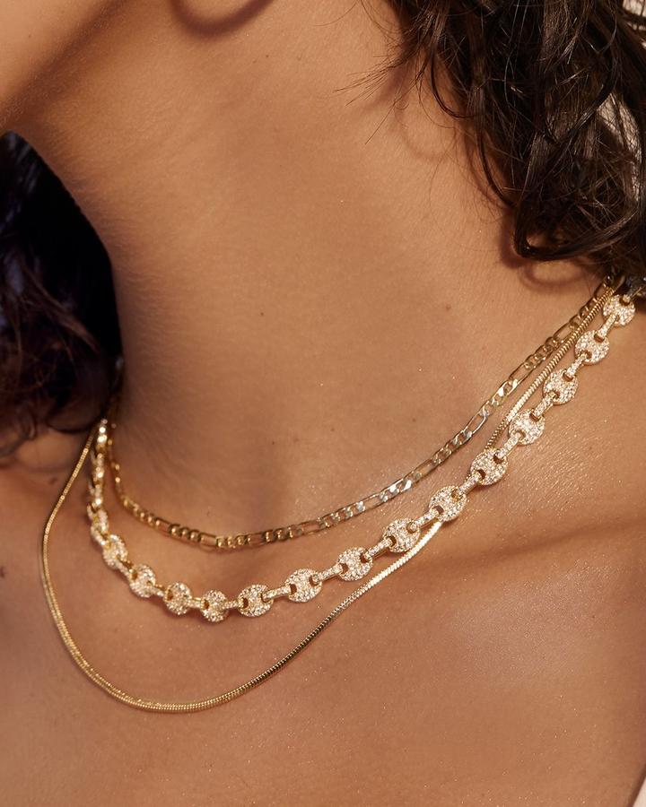 LUV AJ Pave Mariner Chain Necklace GOLD-Luv Aj-Frolic Girls