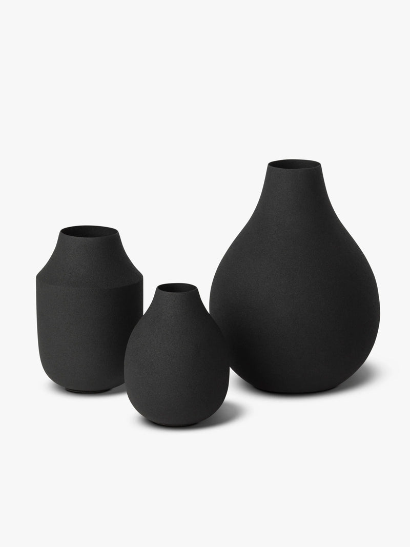 Mona Trio Of Vases BLACK-LM Home-Frolic Girls